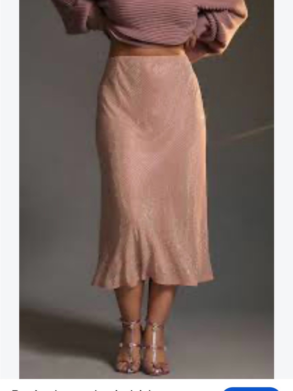 Anthropologie Sunday Brunch in Brooklyn Midi Rhinestone skirt Medium Blush